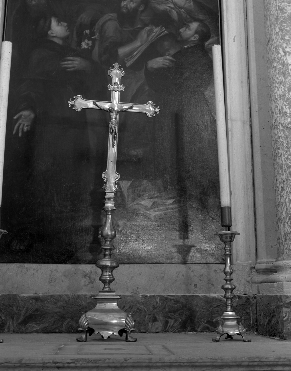 Cristo crocifisso (croce d'altare) - bottega veneta (fine/inizio secc. XIX/ XX)