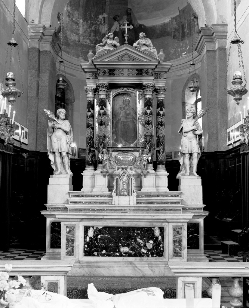 altare maggiore, insieme di Tirali Andrea, Cabianca Francesco detto Penso, Mazzoleri Zuanne (prima metà sec. XVIII)