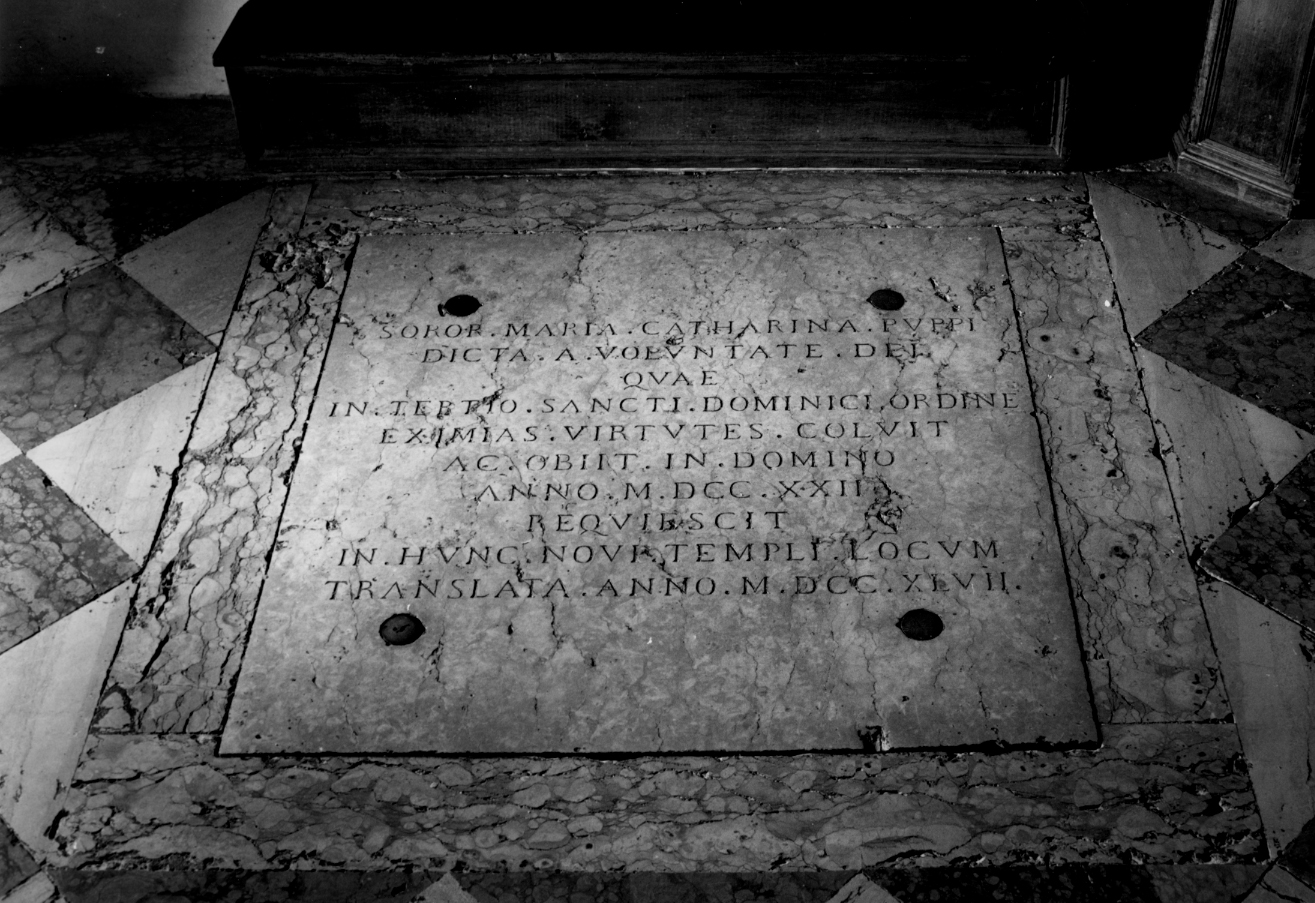 lastra tombale - ambito veneto (metà sec. XVIII)