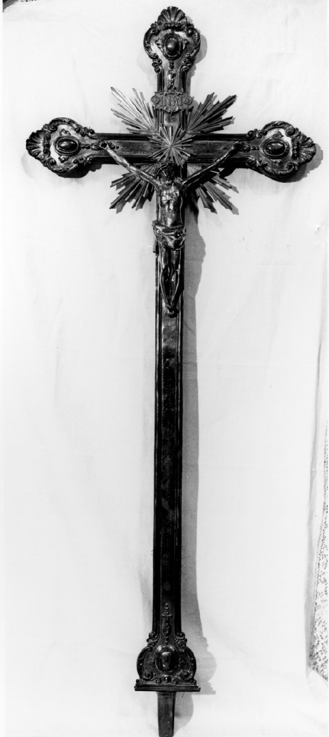 Cristo crocifisso (croce processionale) - ambito veneto (seconda metà sec. XVIII)