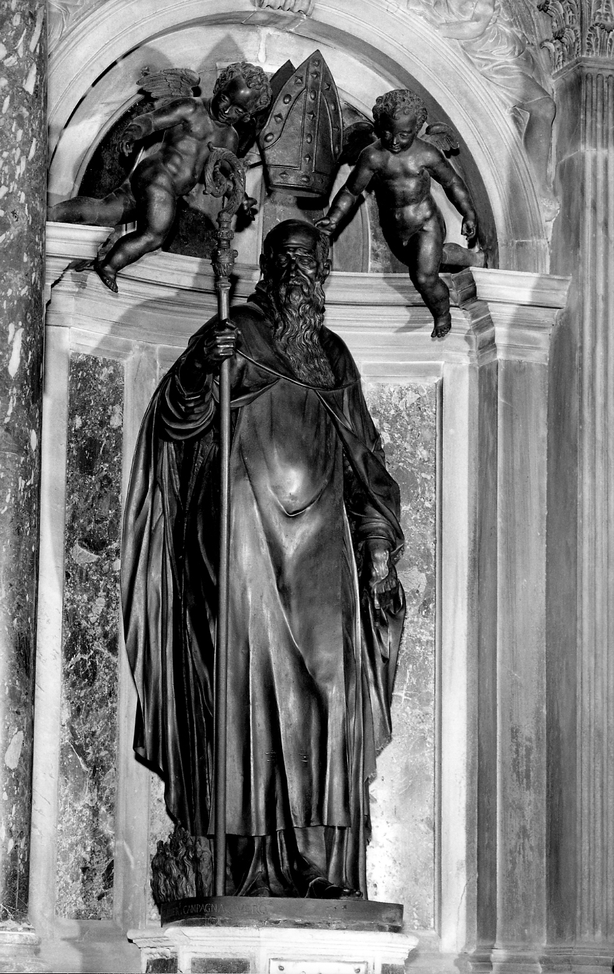 Sant'Antonio Abate (statua, elemento d'insieme) di Campagna Girolamo (fine sec. XVI)