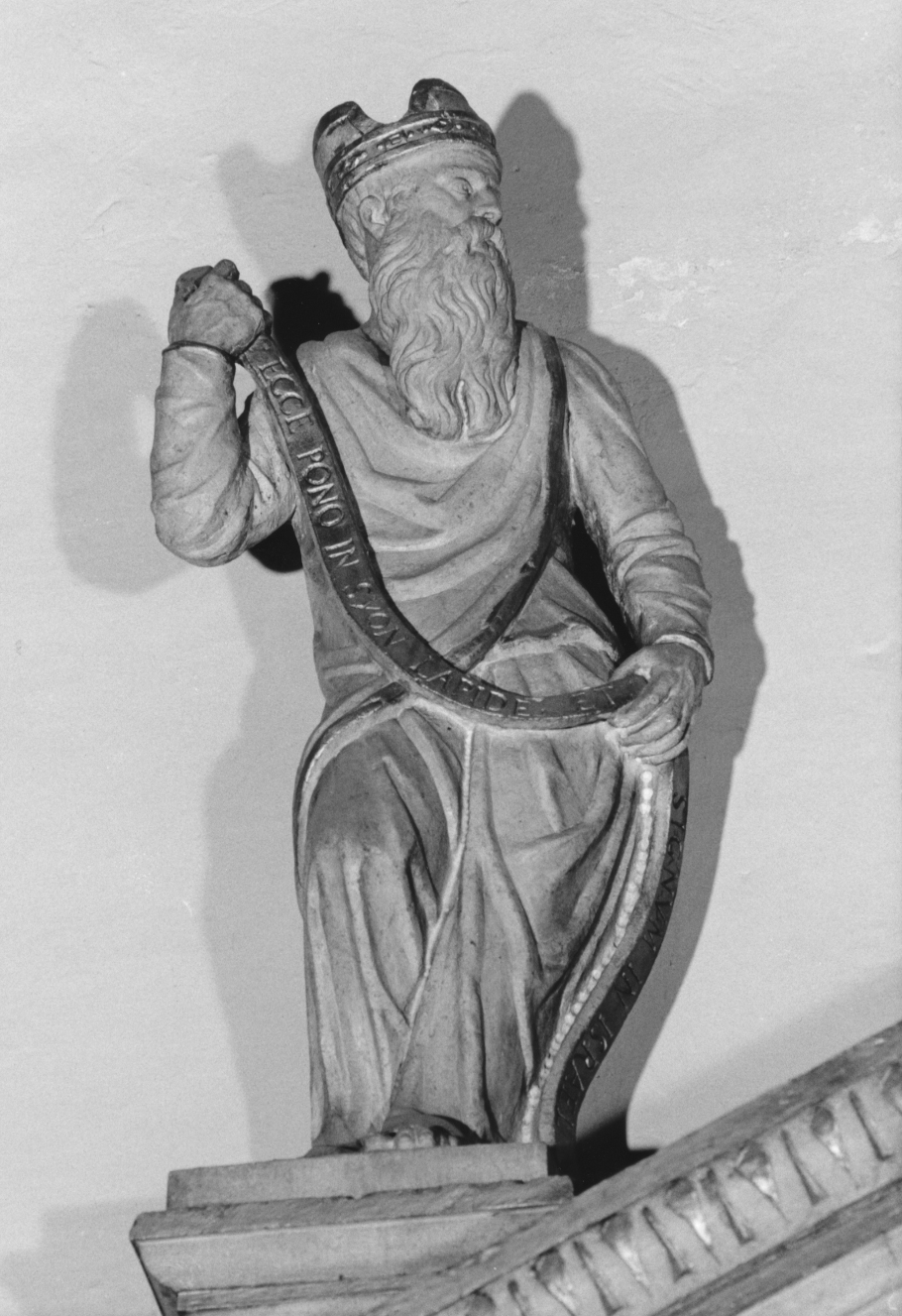 Padre della Chiesa (statua, elemento d'insieme) di Grazioli Domenico detto Domenico da Salò (ultimo quarto sec. XVI)