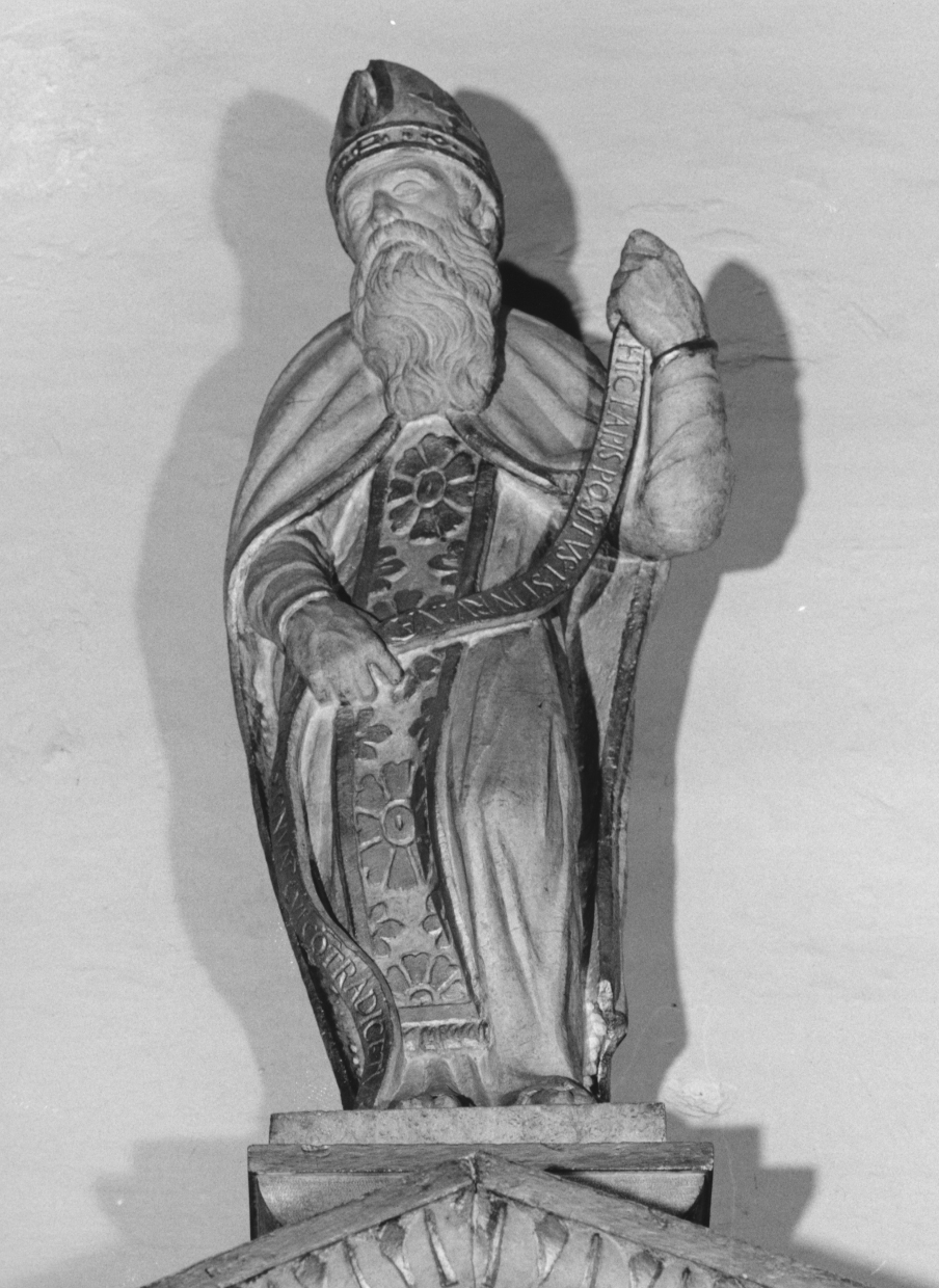 Padre della Chiesa (statua, elemento d'insieme) di Grazioli Domenico detto Domenico da Salò (ultimo quarto sec. XVI)