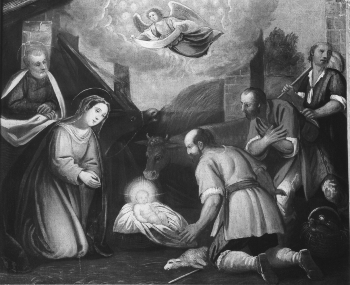 adorazione dei pastori (dipinto) - bottega veneta (sec. XVI)