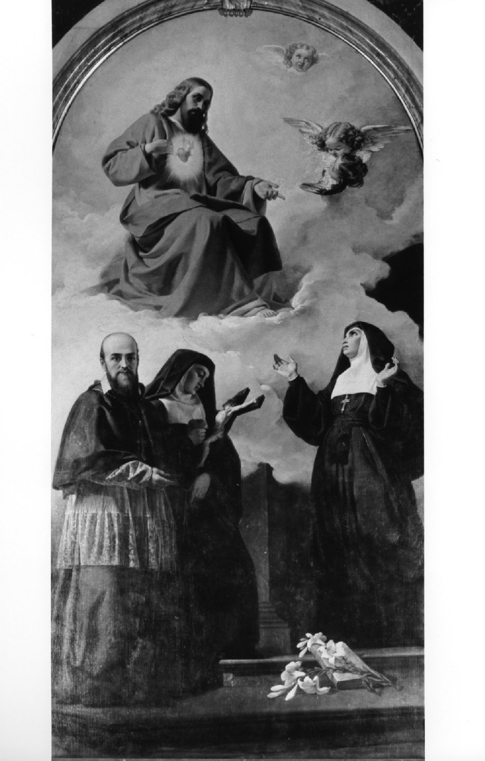 Beata Giovanna di Chantal riceve la Regola (pala d'altare) - ambito veneto (sec. XIX)