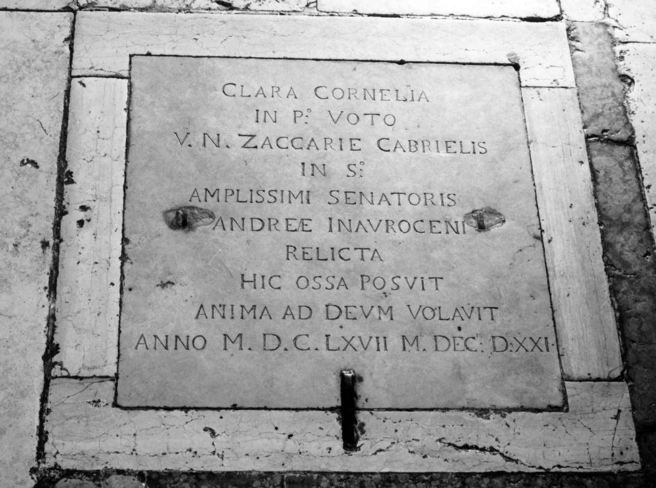 lastra tombale - bottega veneta (sec. XVII)