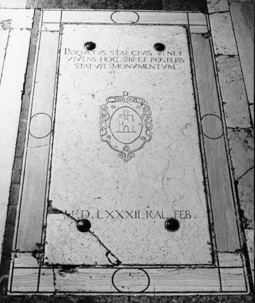 lastra tombale - bottega veneta (sec. XVI)