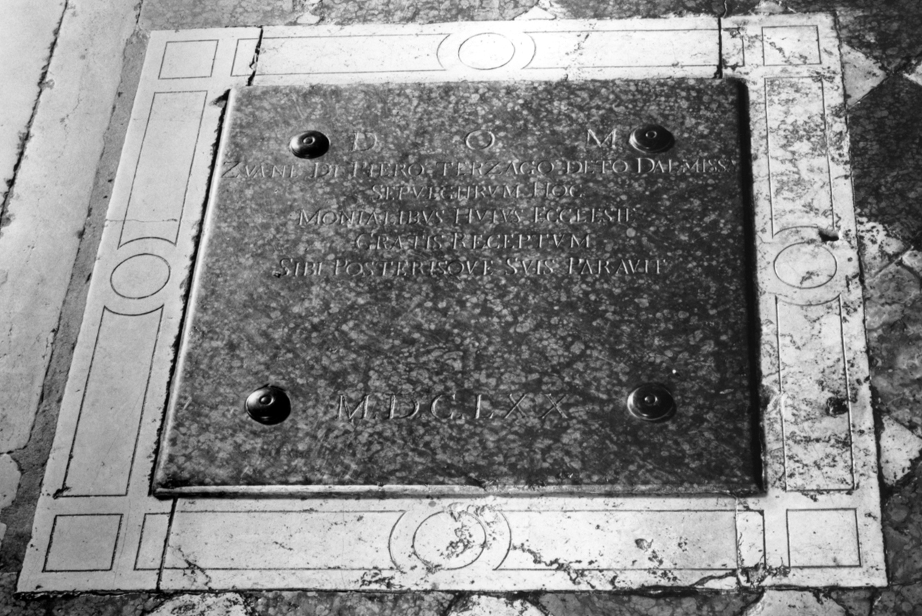 lastra tombale - bottega veneta (sec. XVII)