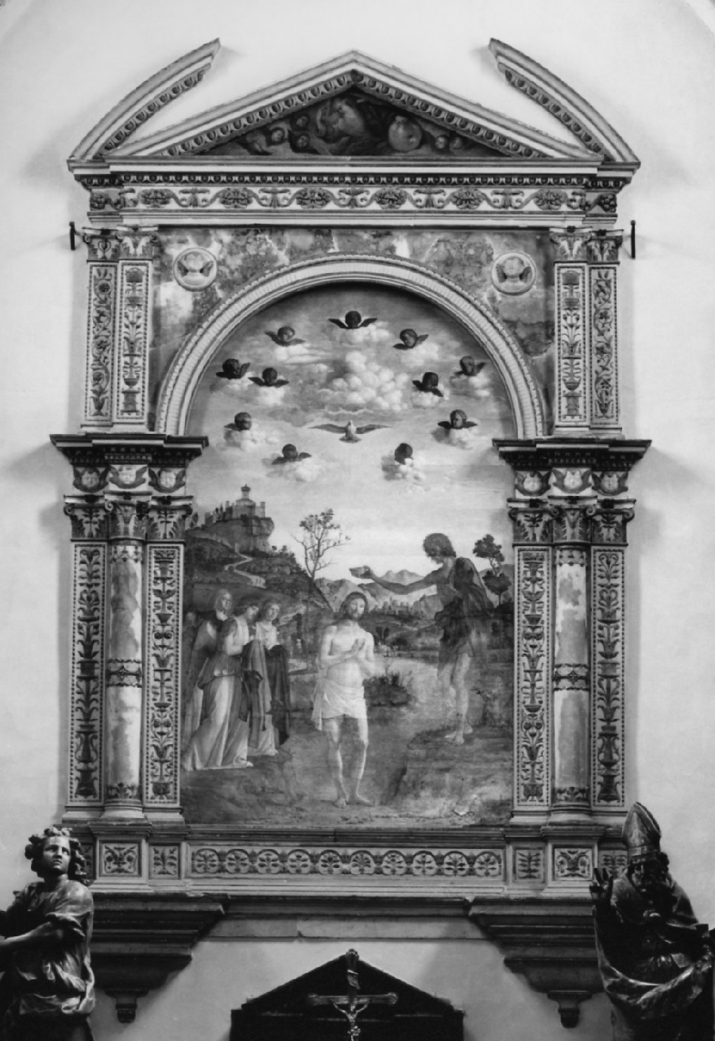 decorazione plastico-pittorica, insieme di Mariani Sebastiano detto Sebastiano da Lugano (fine sec. XV)