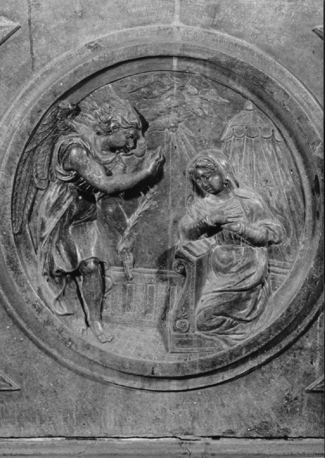 Annunciazione (rilievo, elemento d'insieme) - ambito veneziano (sec. XVII)