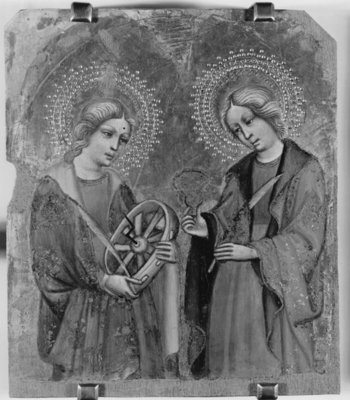 Santa Caterina d'Alessandria/ Santa Maria Maddalena (dipinto, elemento d'insieme) di Jacobello del Fiore (cerchia) (sec. XV)