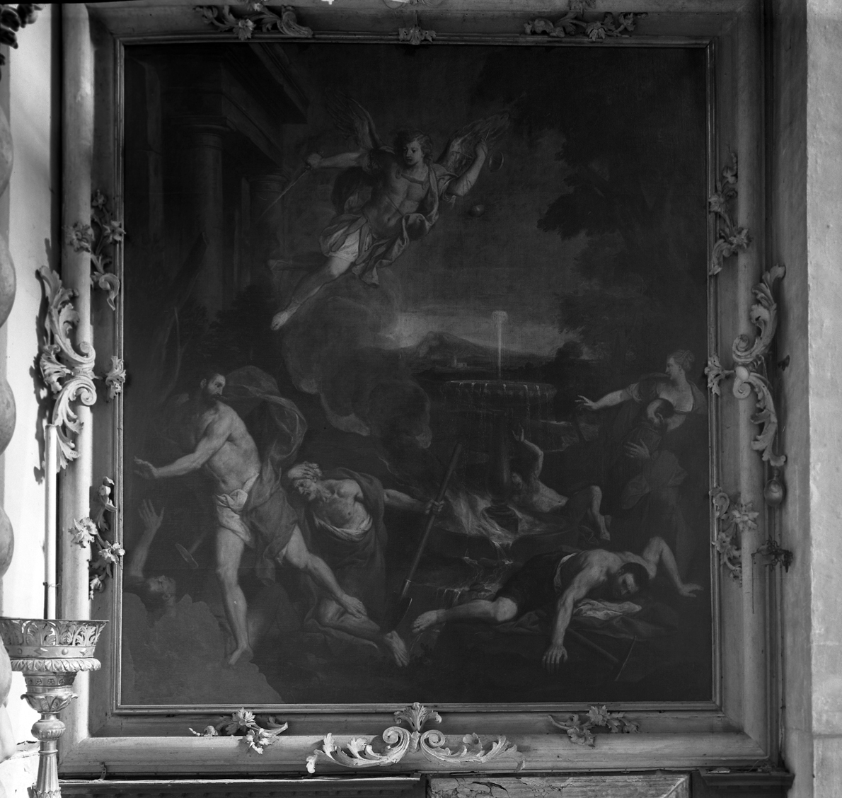 episodio della vita di San Michele Arcangelo (dipinto) di Lazzarini Gregorio (inizio sec. XVIII)