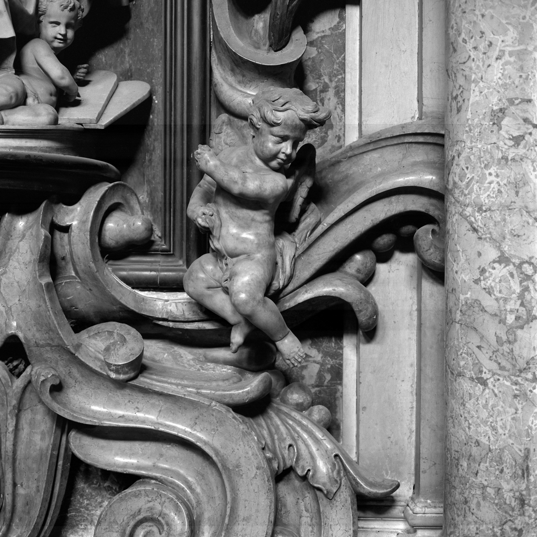 putto alato (statua, elemento d'insieme) di Baratta Pietro (inizio sec. XVIII)