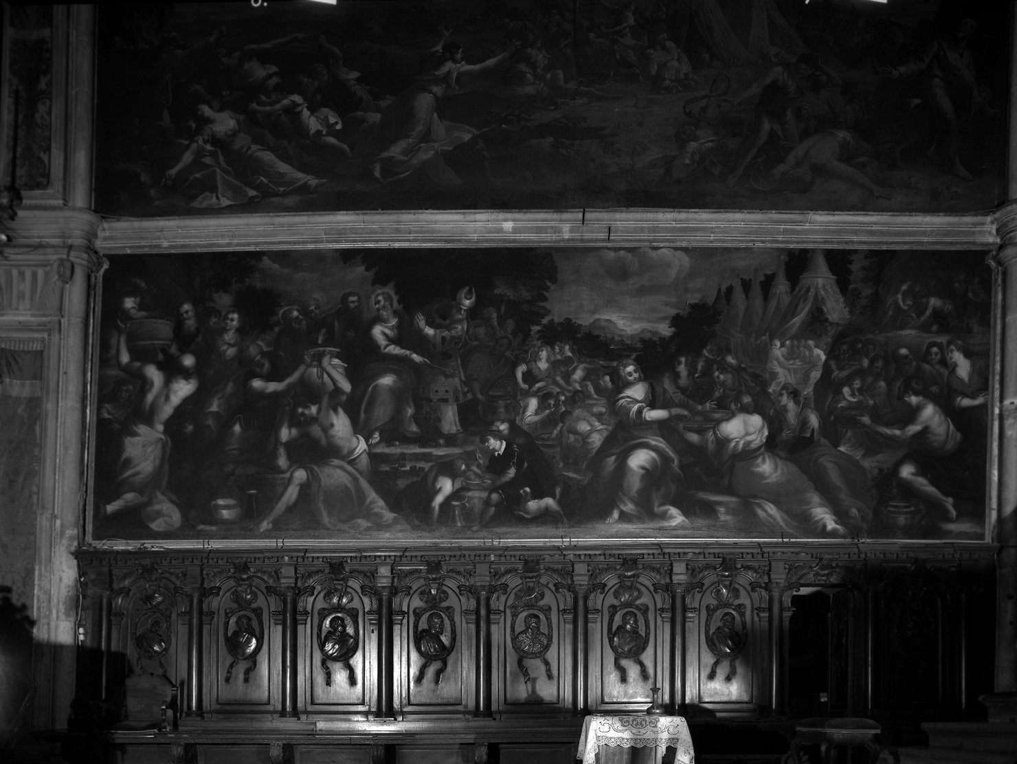 caduta della manna (dipinto) di Michieli Andrea detto Vicentino (secc. XVI/ XVII)
