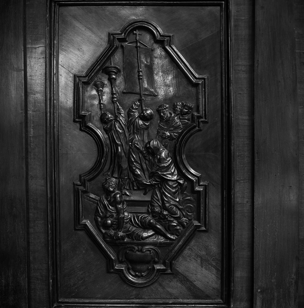 Apparizione della Madonna al paralitico Tommaso Saccone (rilievo) - ambito veneto (sec. XVIII)