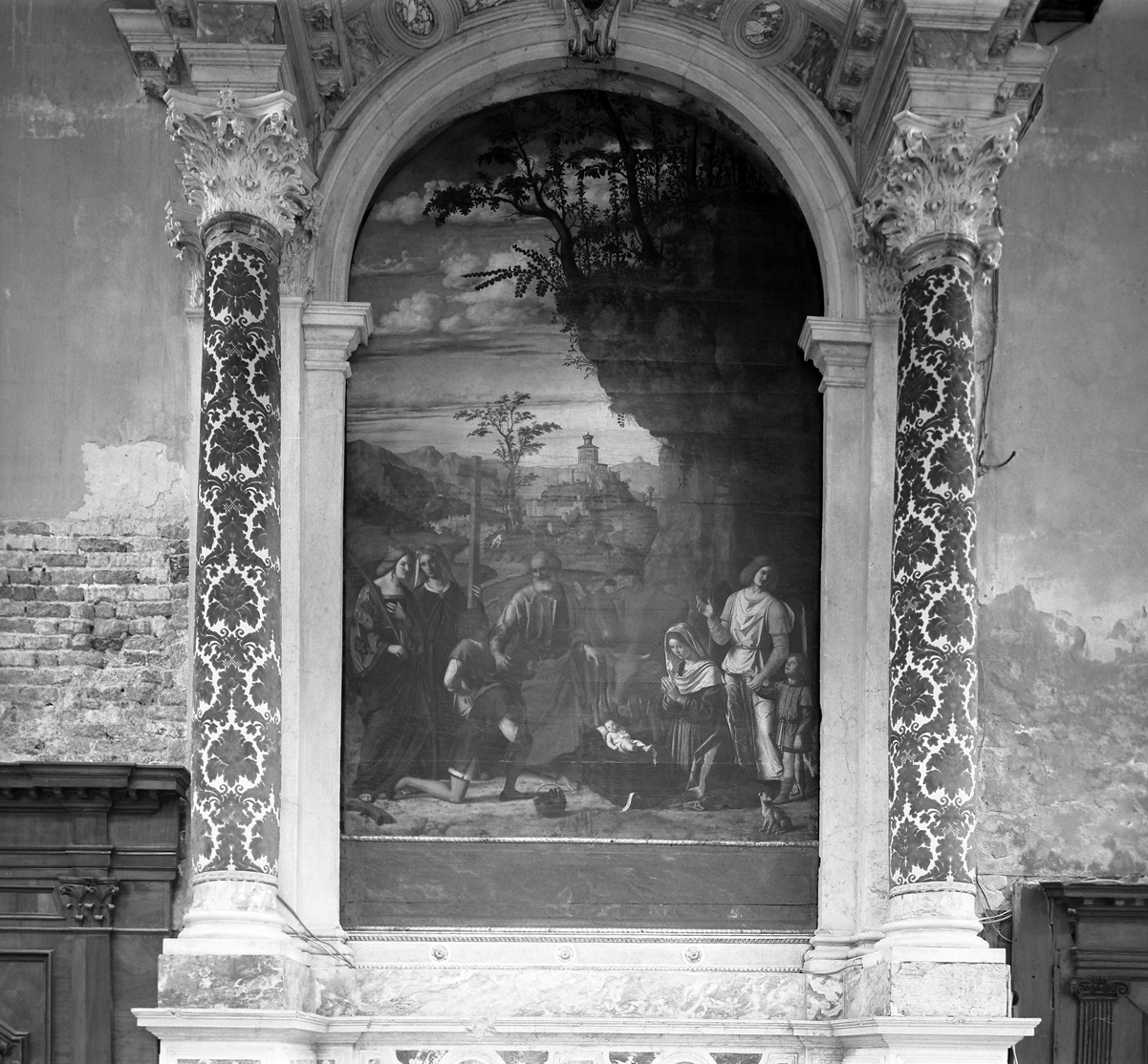 natività di Gesù (dipinto) di Cima Giovanni Battista detto Cima da Conegliano (sec. XVI)