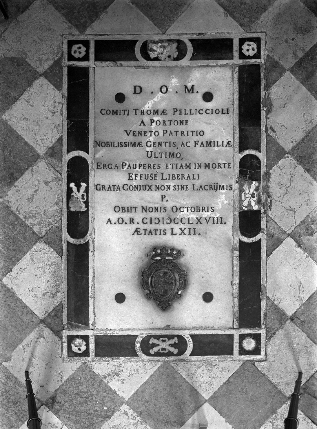 lapide - ambito veneto (sec. XVIII)