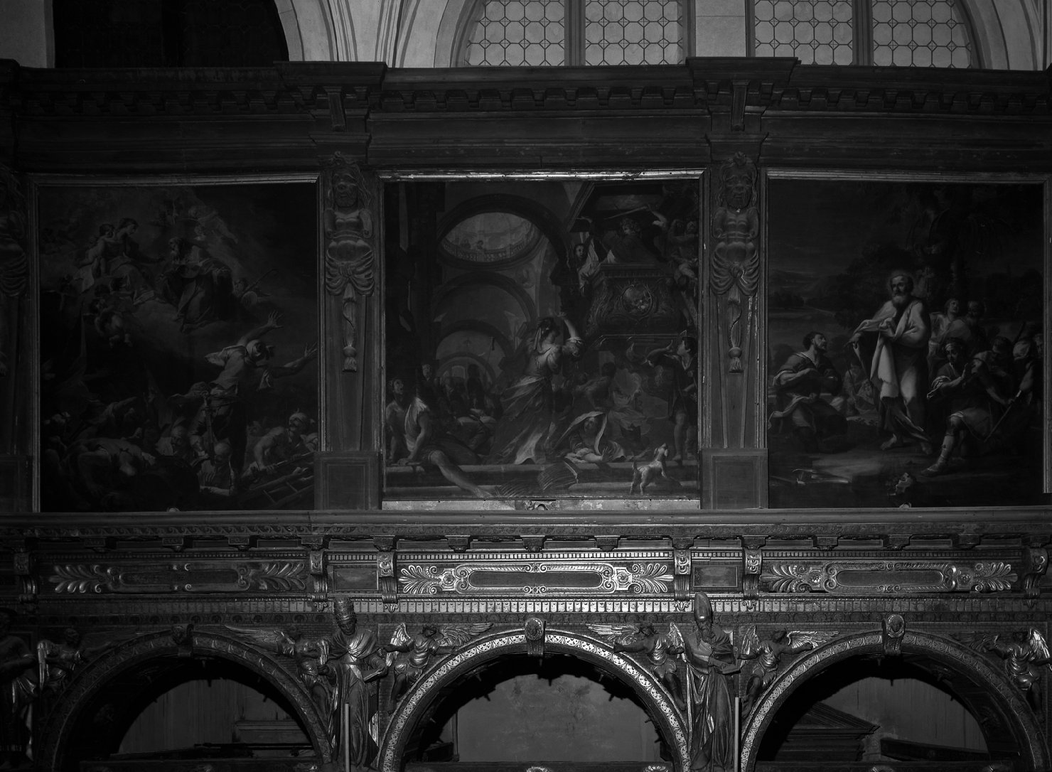 uccisione di Sant'Angelo carmelitano (dipinto) di Carboncino Giovanni (sec. XVII)