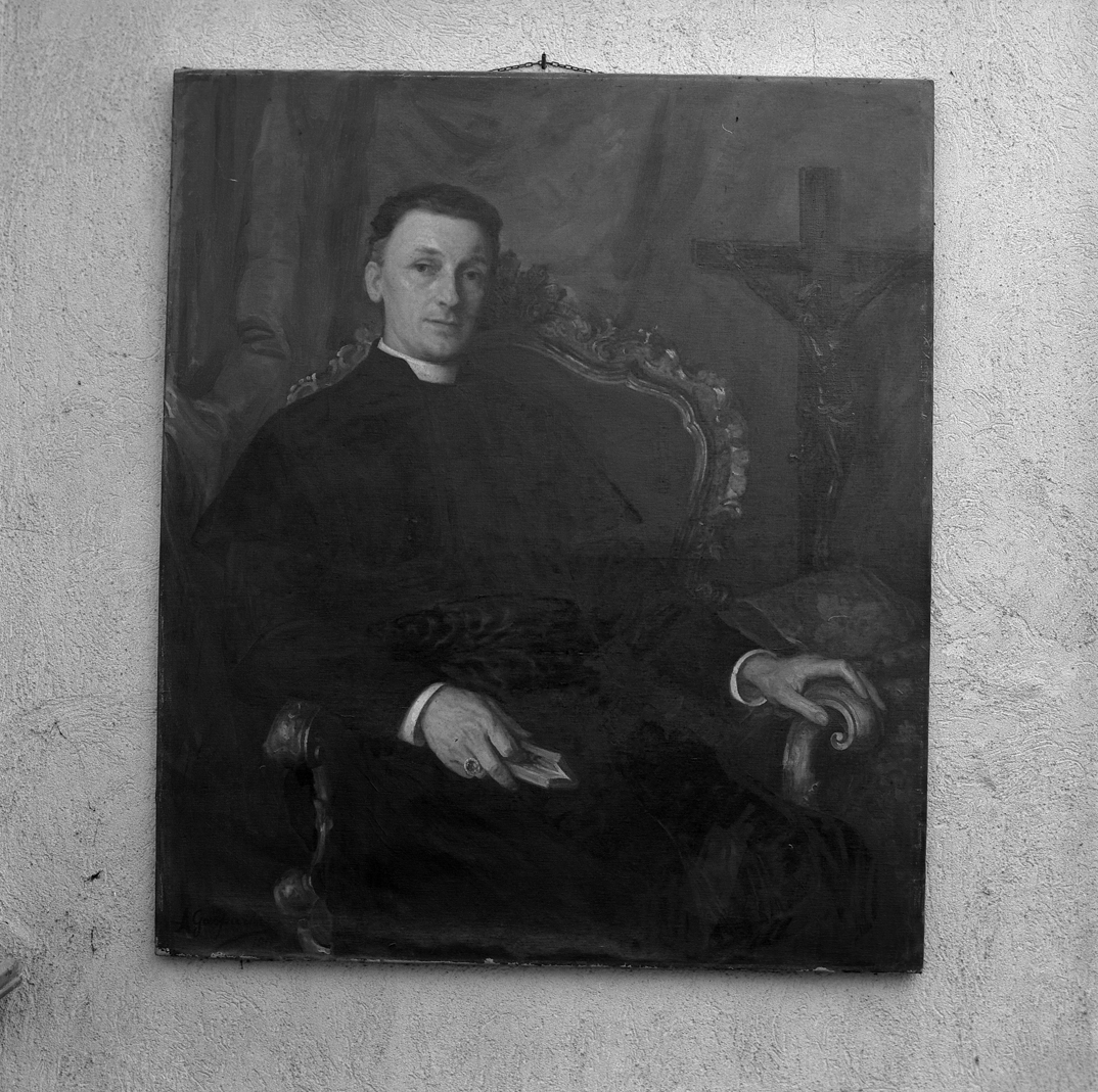 Francesco Scarpa, ritratto di ecclesiastico (dipinto) - ambito veneto (secc. XIX/ XX)