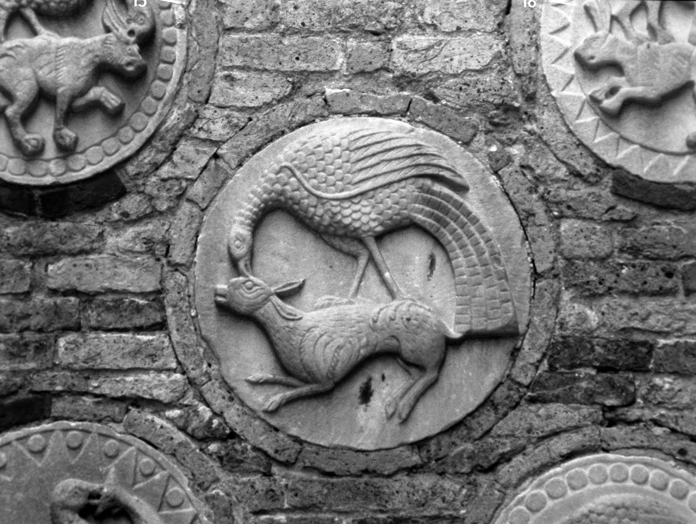 grifo e pecora (rilievo) - ambito veneto (secc. XI/ XIII)