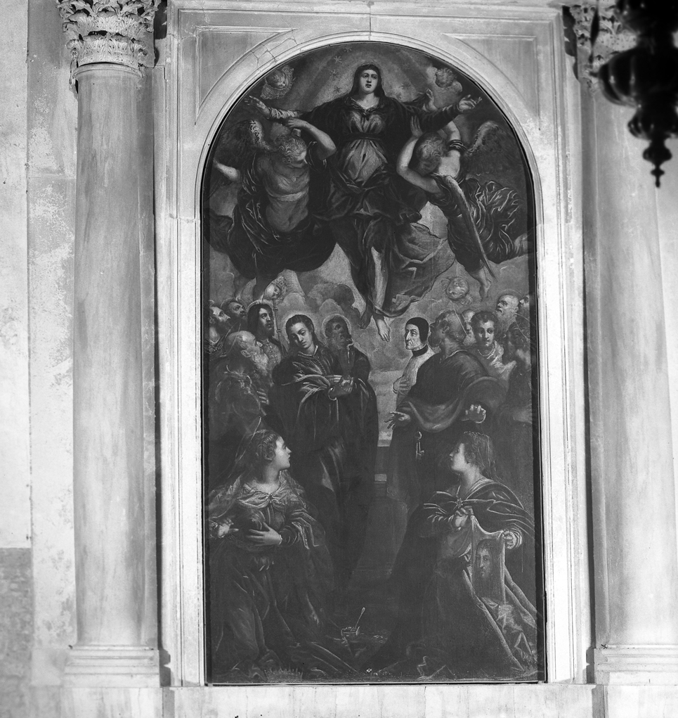Madonna Assunta con angeli (dipinto) di Robusti Jacopo detto Tintoretto (seconda metà sec. XVI)