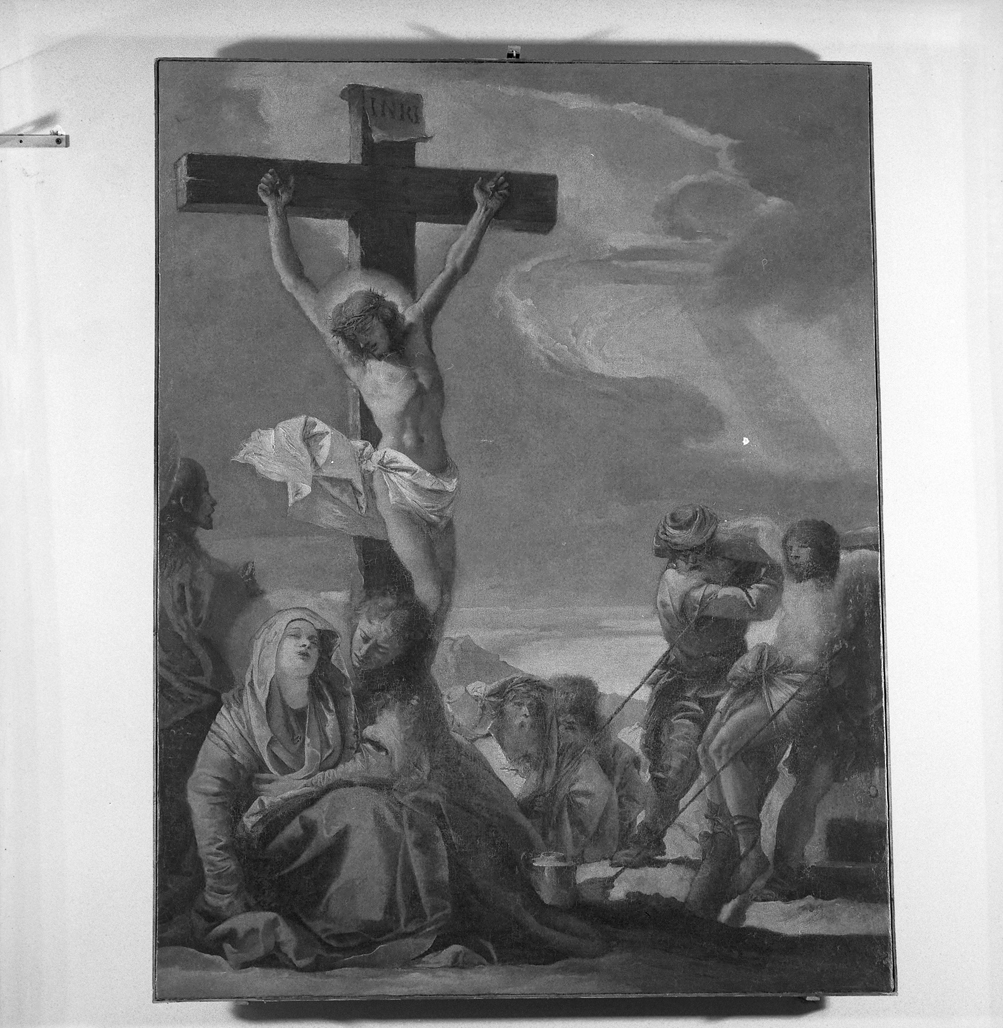 stazione XII: Gesù innalzato e morto in croce (Via Crucis, elemento d'insieme) di Tiepolo Giandomenico (sec. XVIII)