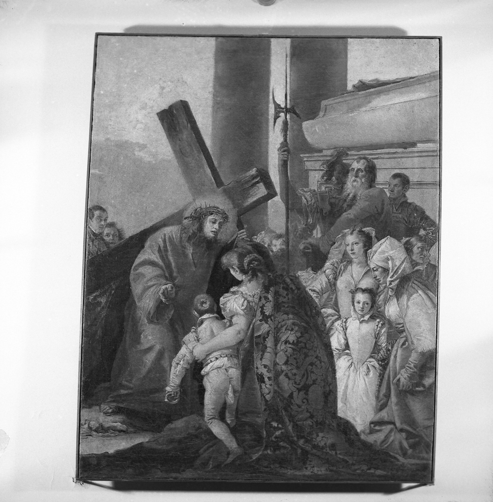 stazione VIII: Gesù consola le donne di Gerusalemme (Via Crucis, elemento d'insieme) di Tiepolo Giandomenico (sec. XVIII)