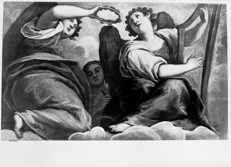 angeli musicanti (dipinto) di Negretti Jacopo detto Palma il Giovane (sec. XVI)