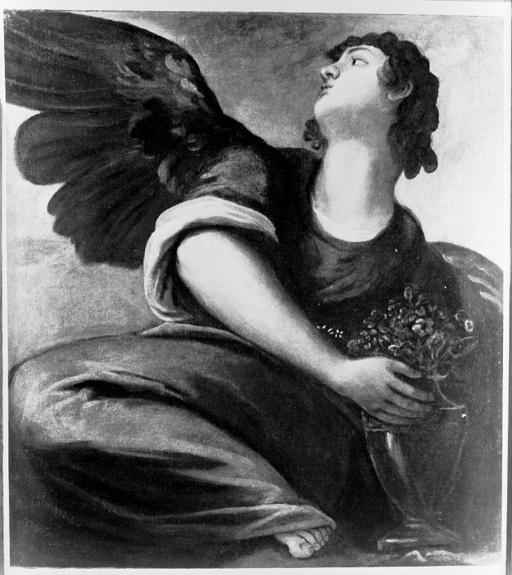 angelo con vaso (dipinto) di Negretti Jacopo detto Palma il Giovane (sec. XVI)