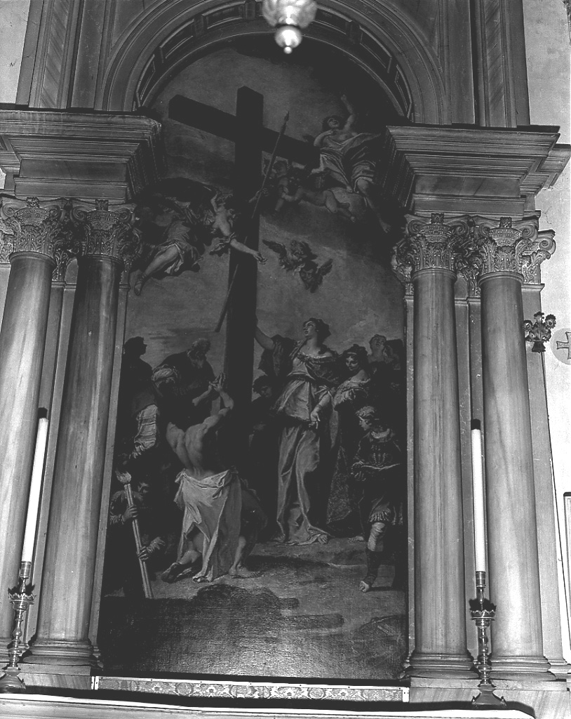 ritrovamento della vera croce (pala d'altare) di Ricci Sebastiano (sec. XVIII)