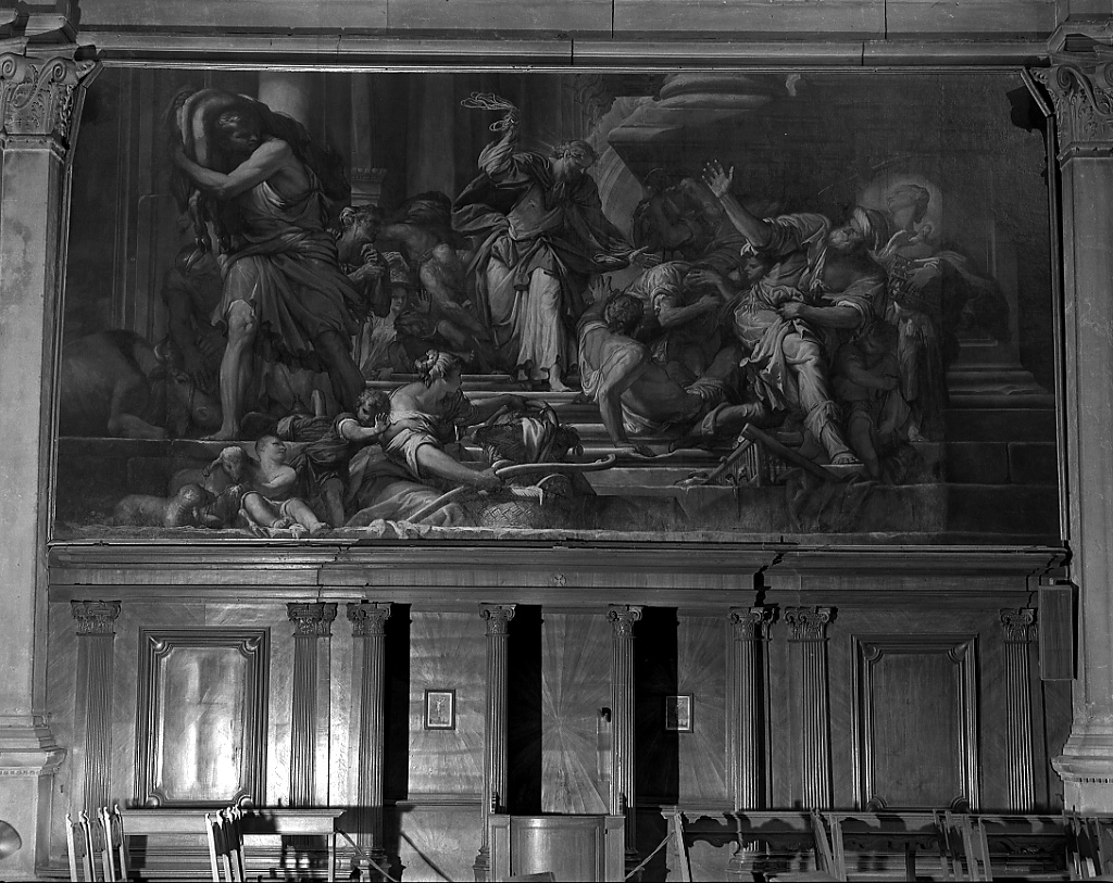 Cristo caccia i mercanti dal tempio (dipinto) di Fumiani Giovanni Antonio (sec. XVII)