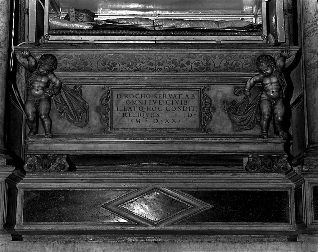 reliquiario a teca - a sarcofago, elemento d'insieme di Mosca Giovanni Maria (sec. XVI)