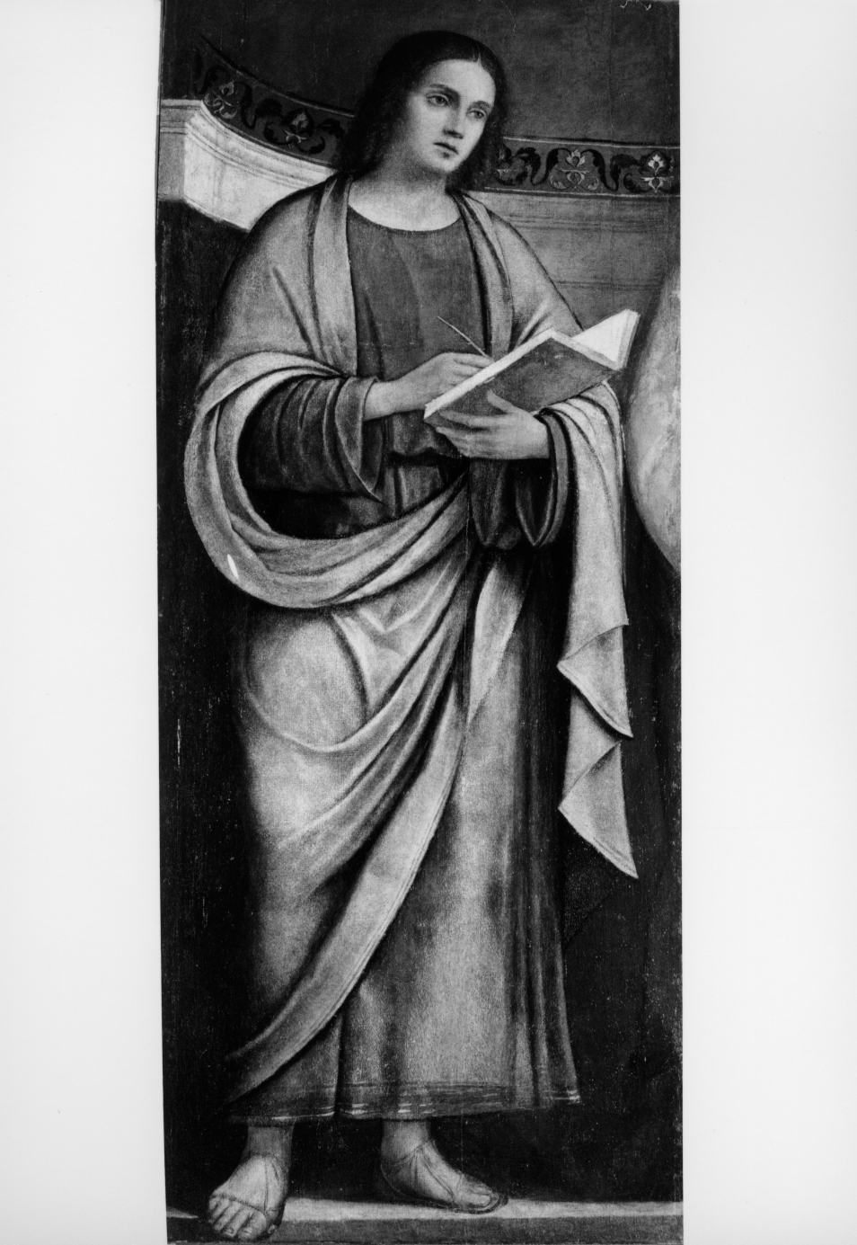San Giovanni Evangelista (dipinto) di Galizzi Gerolamo detto Gerolamo da Santacroce (sec. XVI)