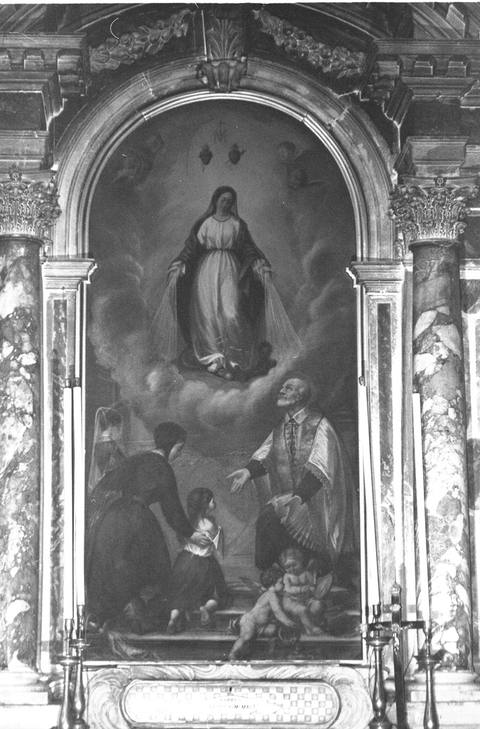 San Vincenzo dè Paoli (dipinto) di Vianelli Giuseppe Maria (terzo quarto sec. XIX)