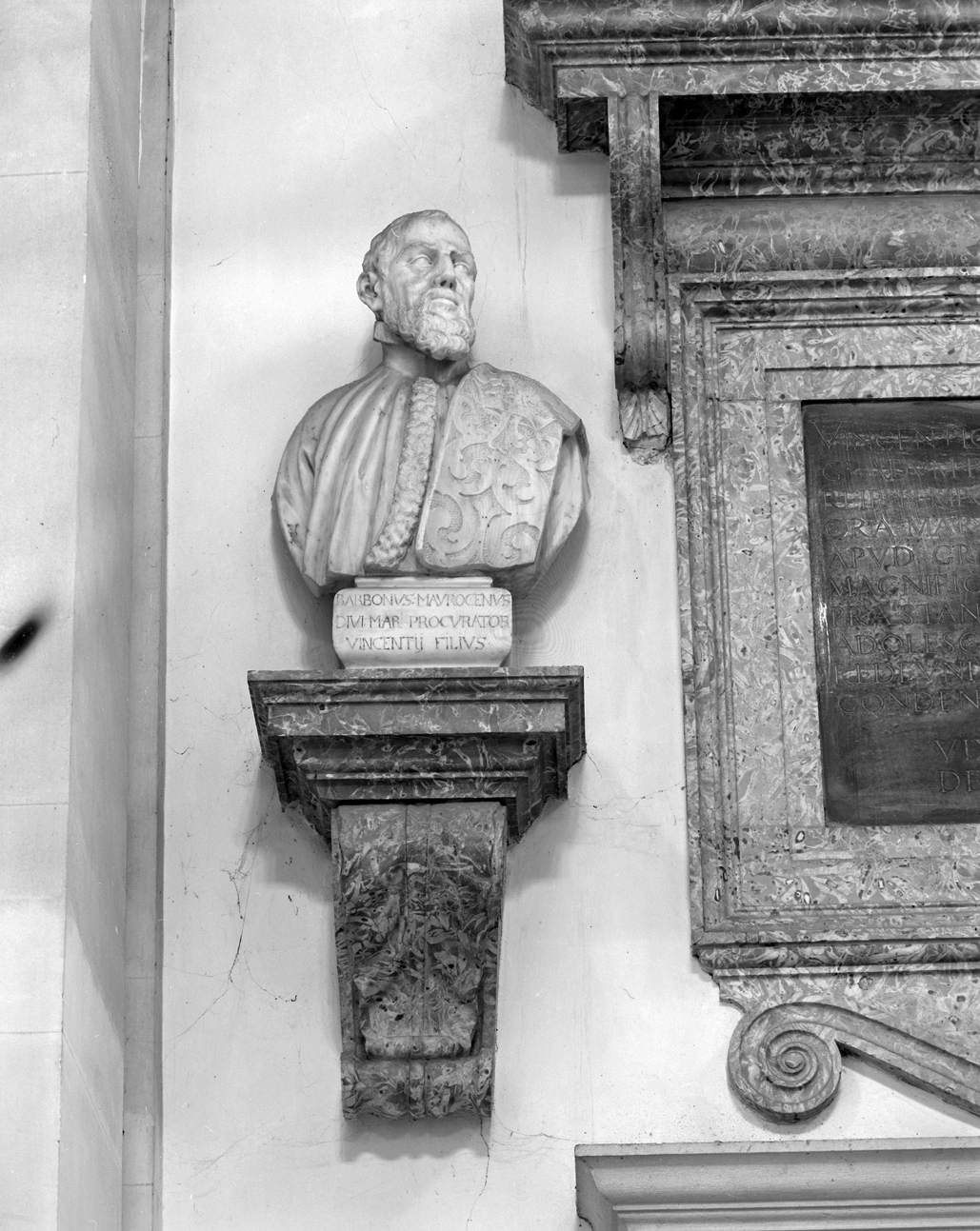 Barbone Morosini (busto, elemento d'insieme) - ambito veneto (secc. XVI/ XVII)