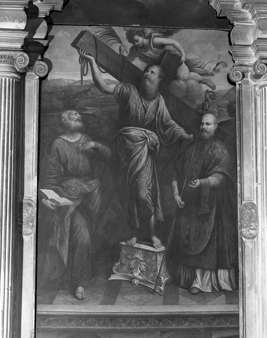 San Pietro Sant'Andrea e San Nicolò (pala d'altare) di Bordone Paris (terzo quarto sec. XVI)