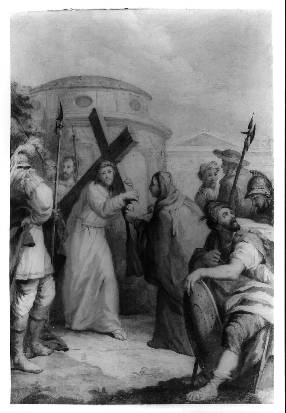 stazione VI: Gesù asciugato dalla Veronica (Via Crucis) di Zucchi Antonio (sec. XVIII)