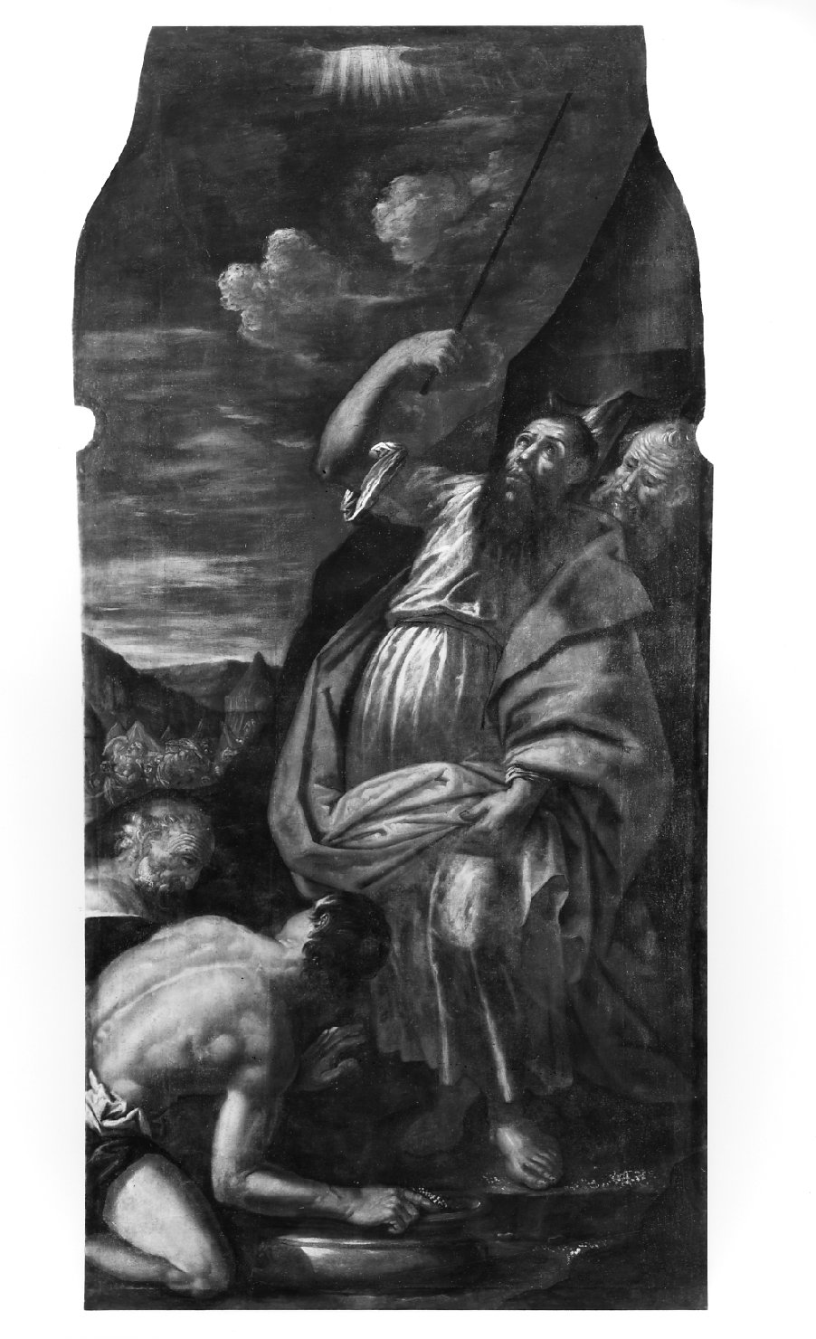 caduta della manna (dipinto) - bottega veneta (metà sec. XVII)