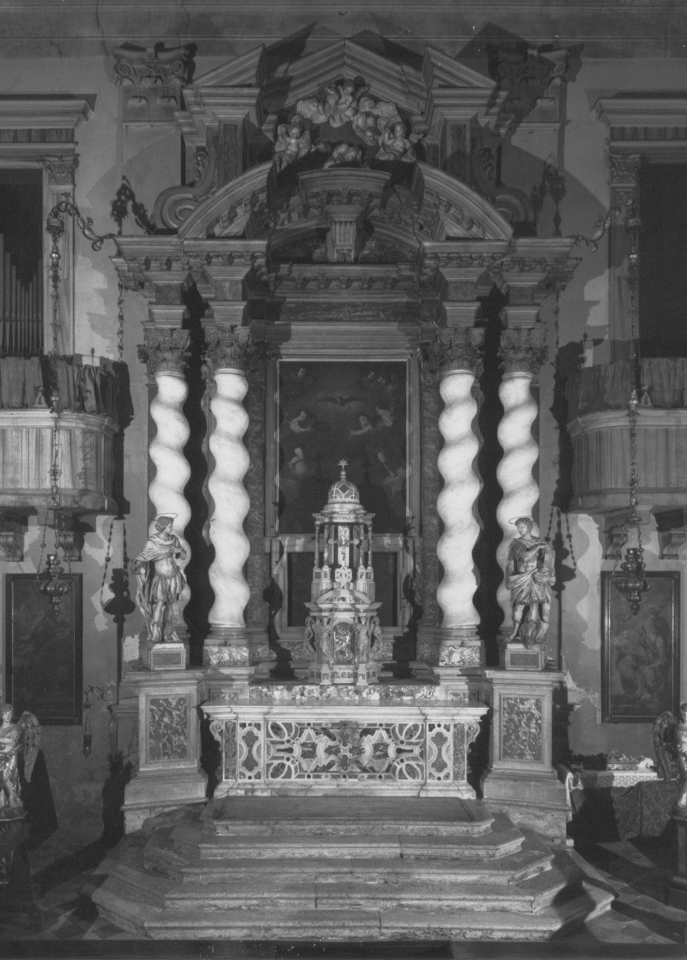 altare maggiore, insieme di Piazzetta Giacomo (secc. XVII/ XVIII)