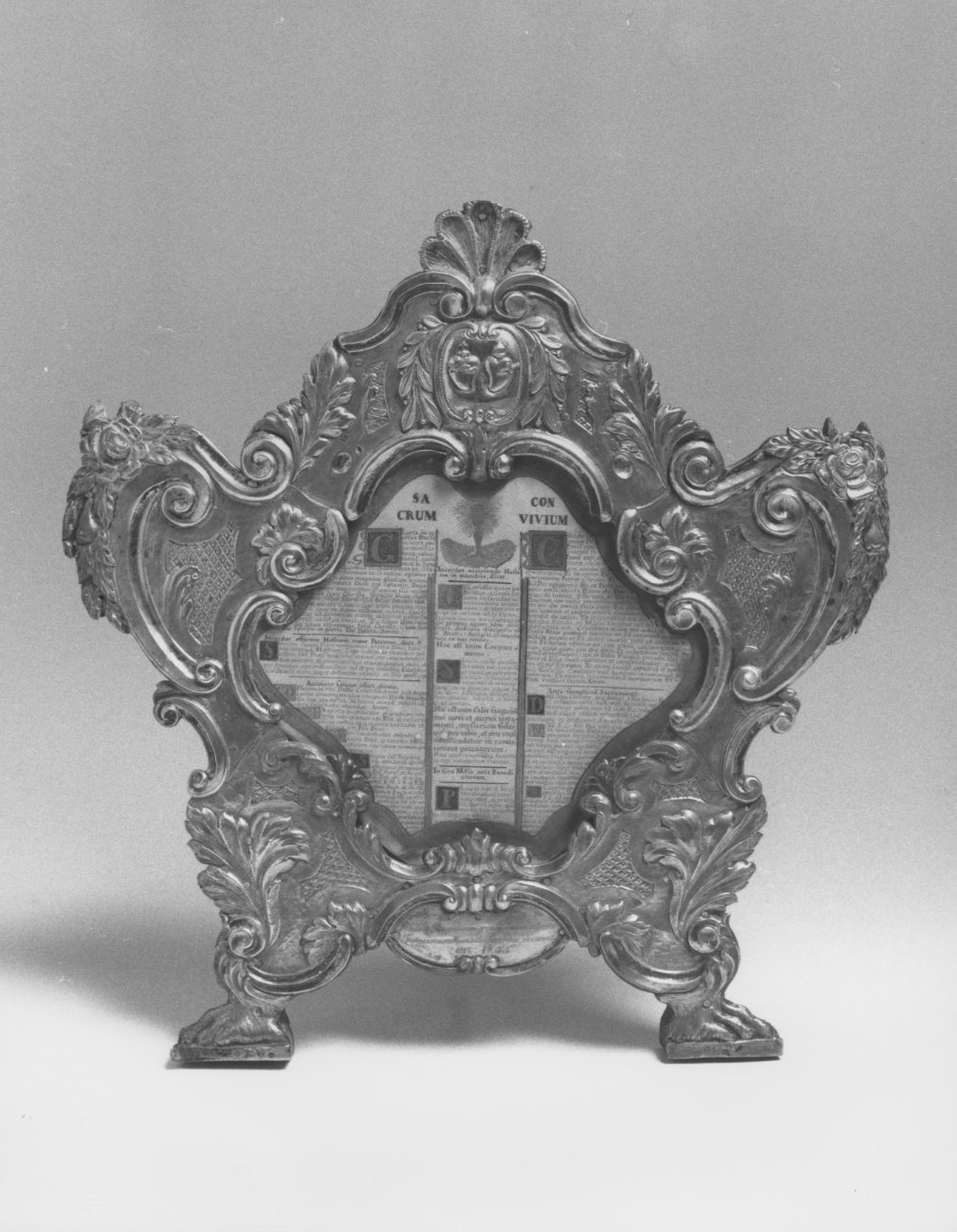 cartagloria, elemento d'insieme - bottega veneziana (sec. XIX)