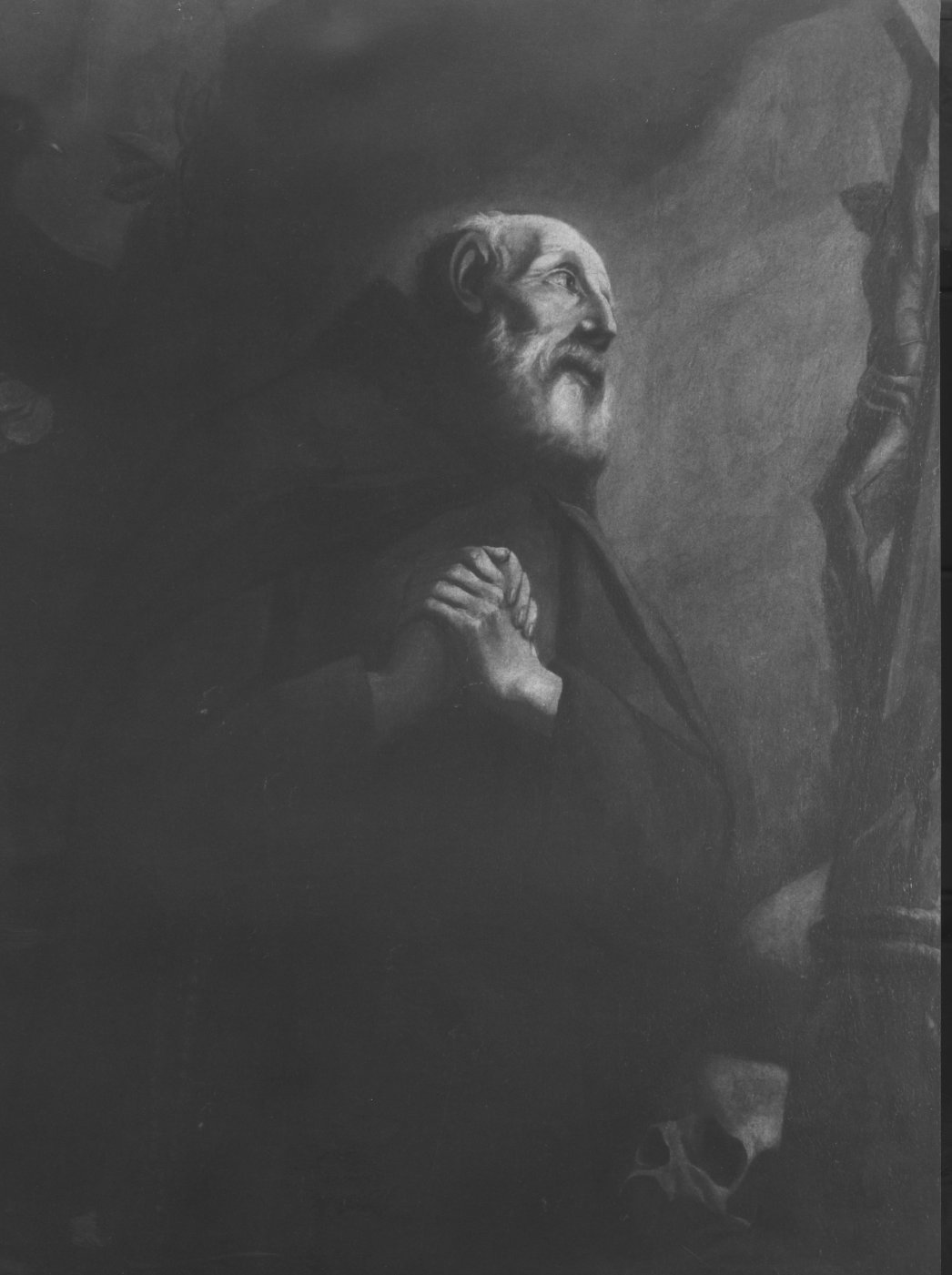 Santo monaco penitente (dipinto) di Angeli Giuseppe (seconda metà sec. XVIII)