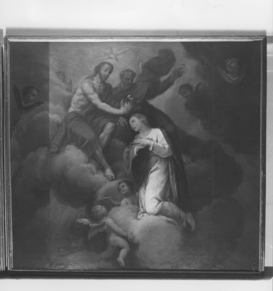 incoronazione di Maria Vergine (dipinto) di Lazzarini Gregorio (attribuito) (primo quarto sec. XVIII)