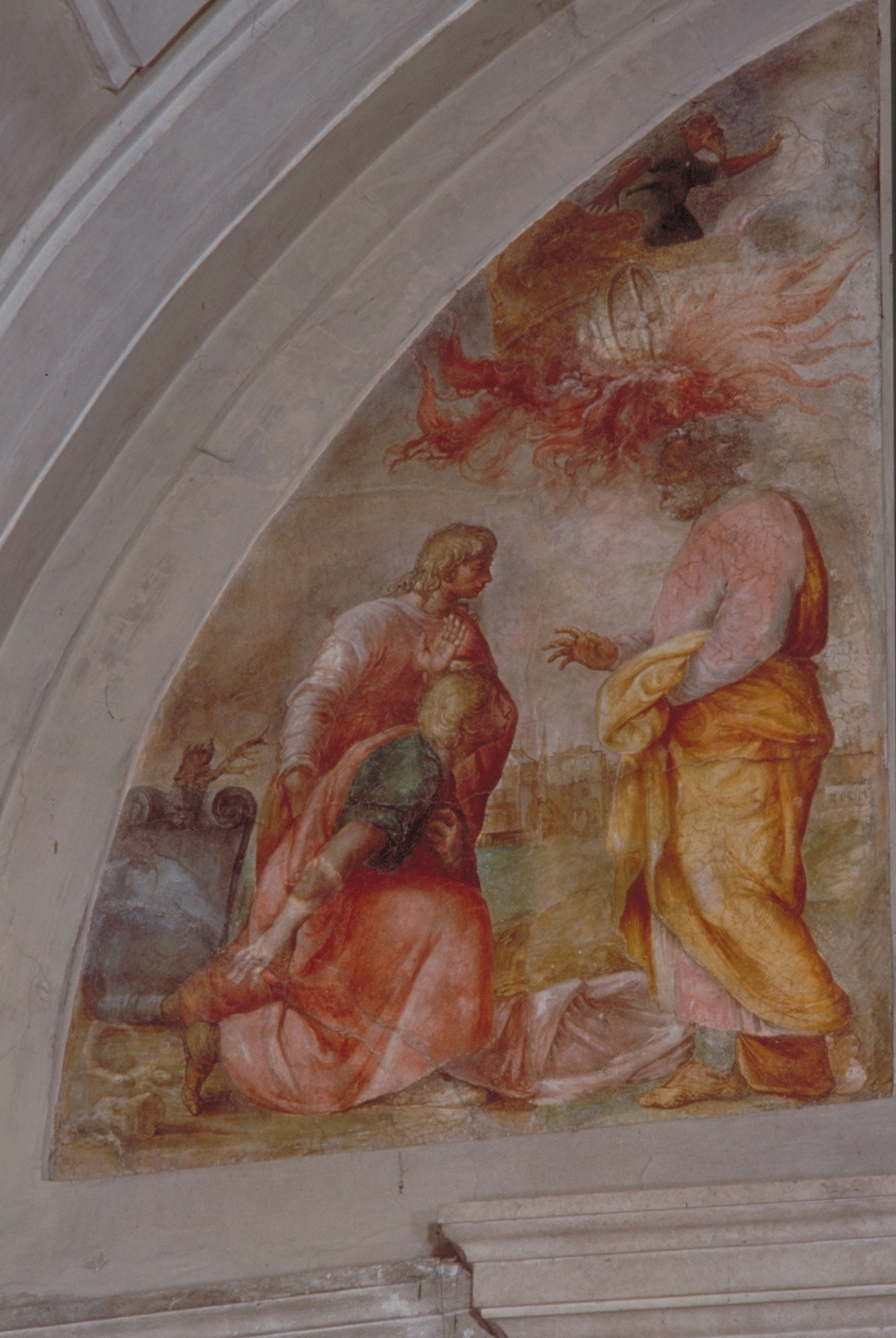 Chiamata degli apostoli in Galilea (dipinto, elemento d'insieme) di Franco Battista detto Semolei (sec. XVI)