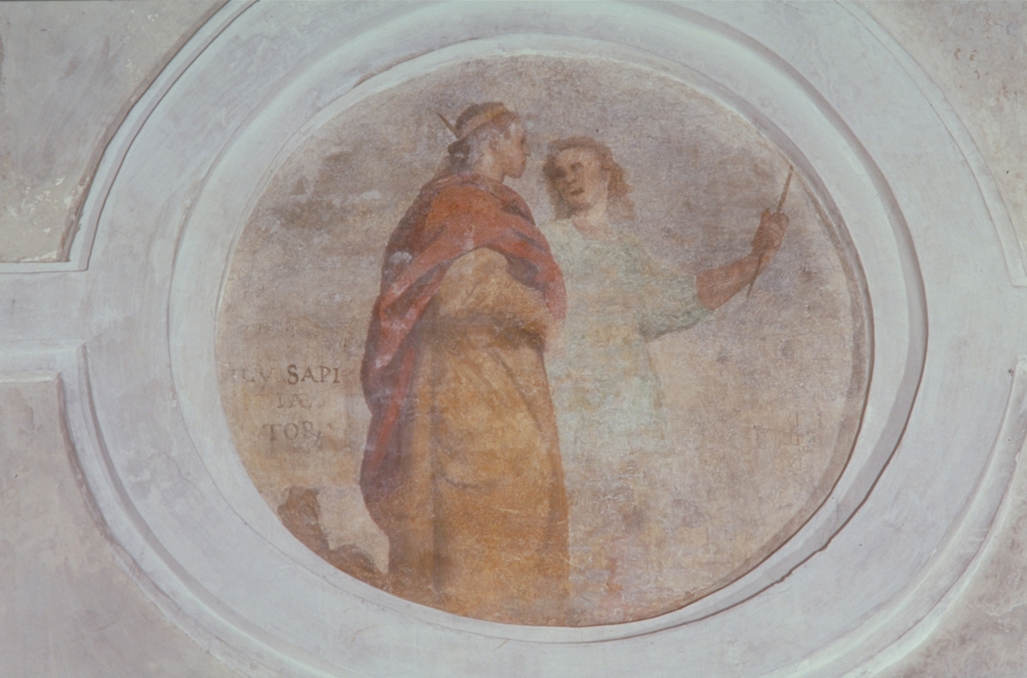 Saggezza (dipinto, elemento d'insieme) di Franco Battista detto Semolei (sec. XVI)