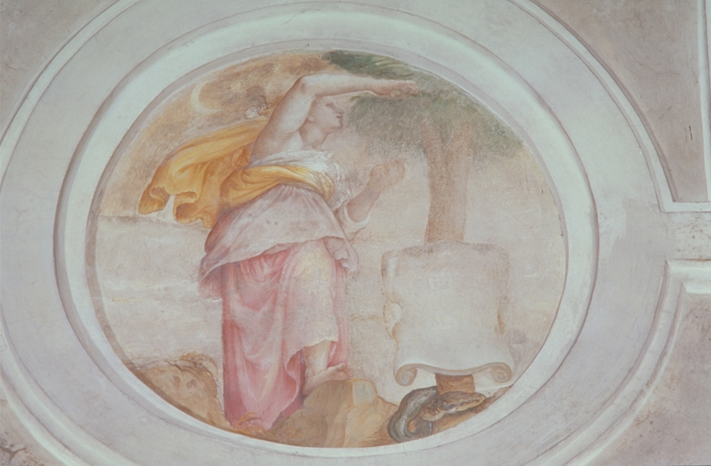 allegoria della Fede (dipinto, elemento d'insieme) di Franco Battista detto Semolei (sec. XVI)