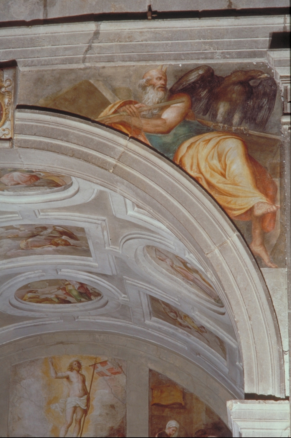 San Giovanni Evangelista (dipinto) di Franco Battista detto Semolei (metà sec. XVI)