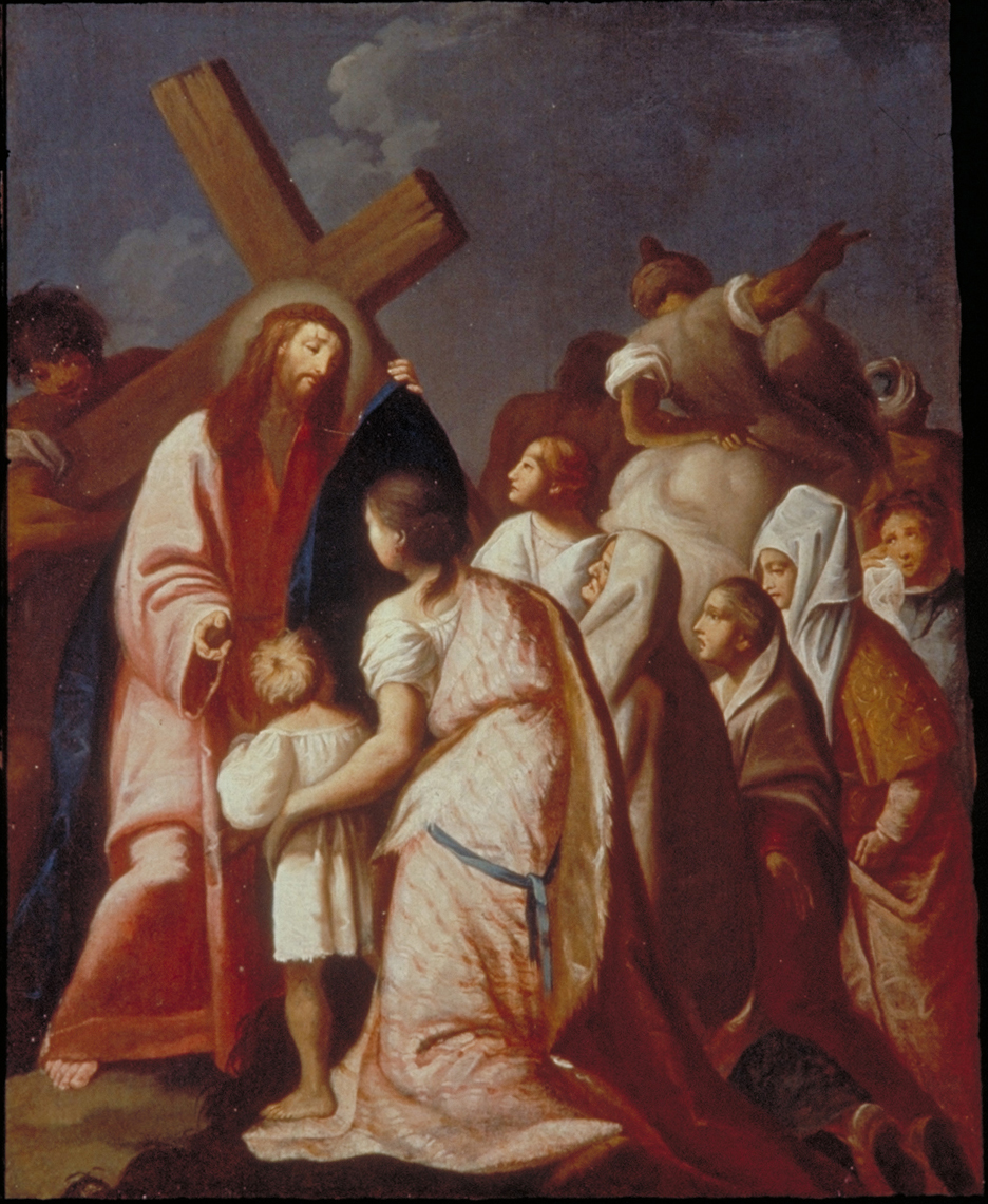 stazione VIII: Gesù consola le donne di Gerusalemme (dipinto, elemento d'insieme) - ambito veneto (fine/inizio secc. XVIII/ XIX)