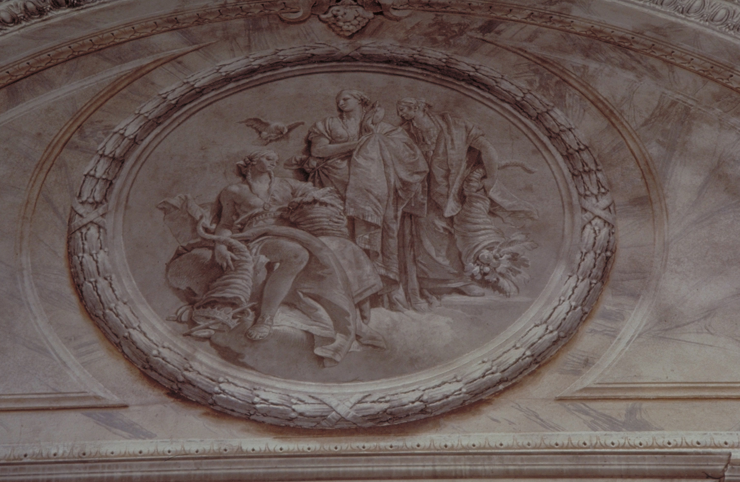 Virtù (dipinto, elemento d'insieme) di Tiepolo Giovanni Battista (attribuito) (prima metà sec. XVIII)
