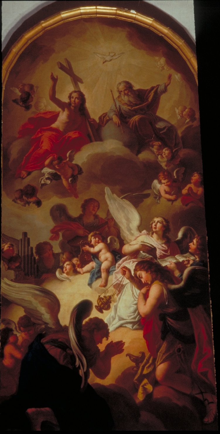 Trinità/ angeli (dipinto) di Maggiotto Francesco (seconda metà sec. XVIII)