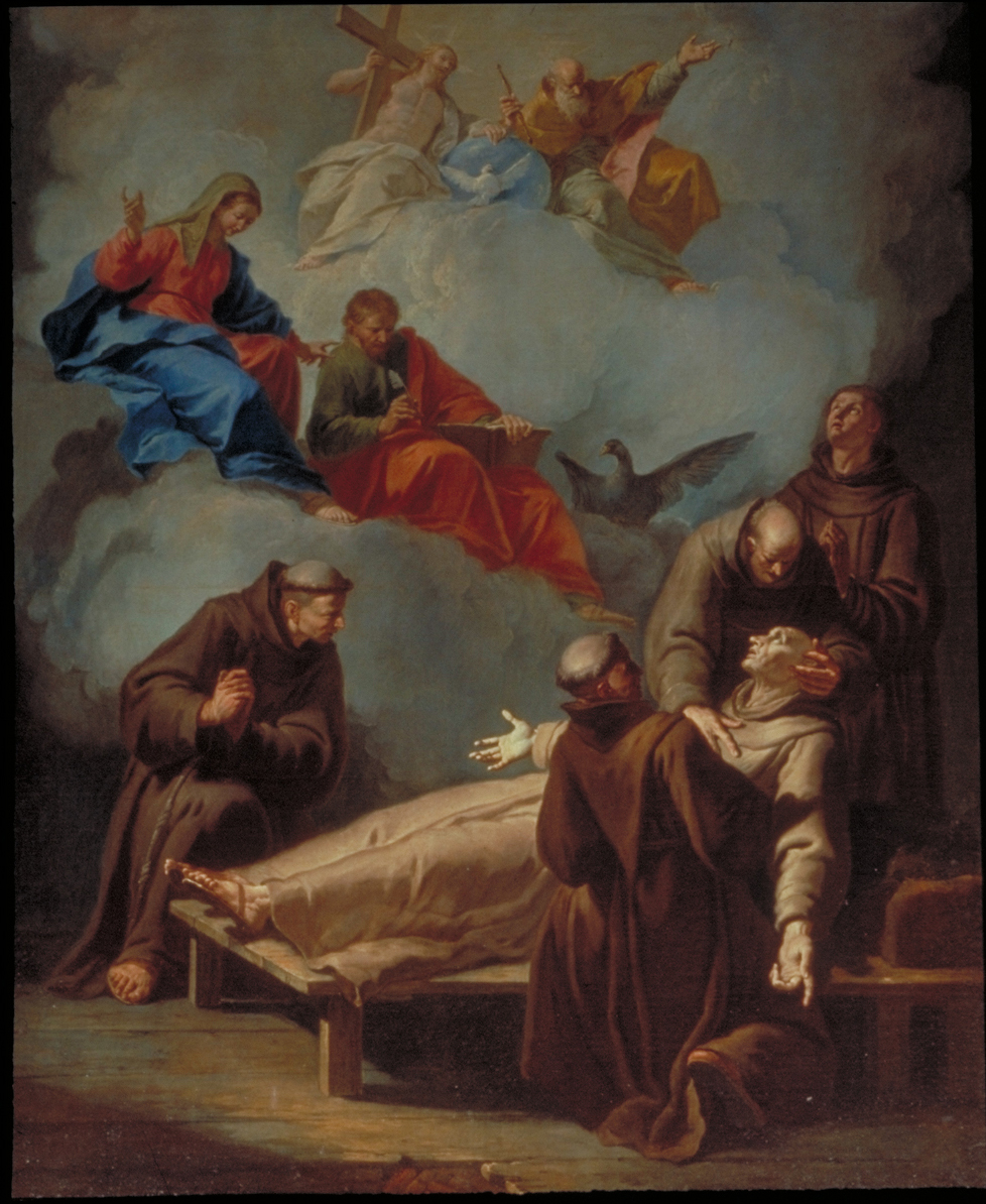 Morte di San Pietro d'Alcantara (dipinto) di Fontebasso Francesco (sec. XVIII)